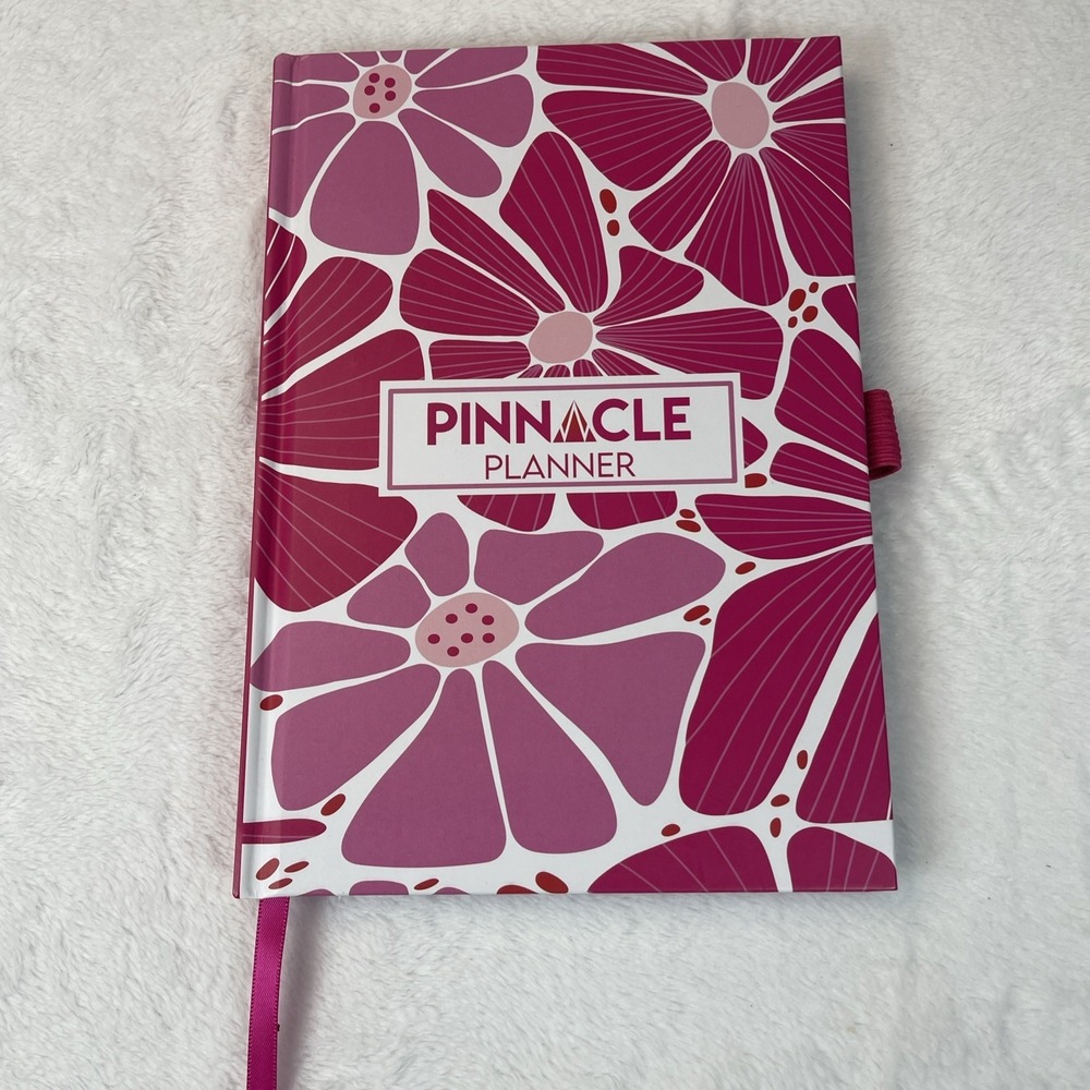Pinnacle Planner Hot Pink Hardcover Goal Setting Monthly Daily Organizer 8.25"